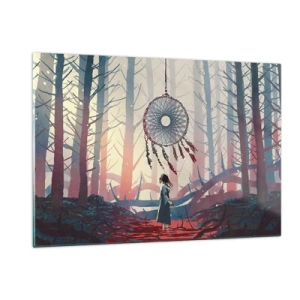 Glastavla - Bild på glas - Hemlighetsfull ritual av lyckan - 120x80 cm