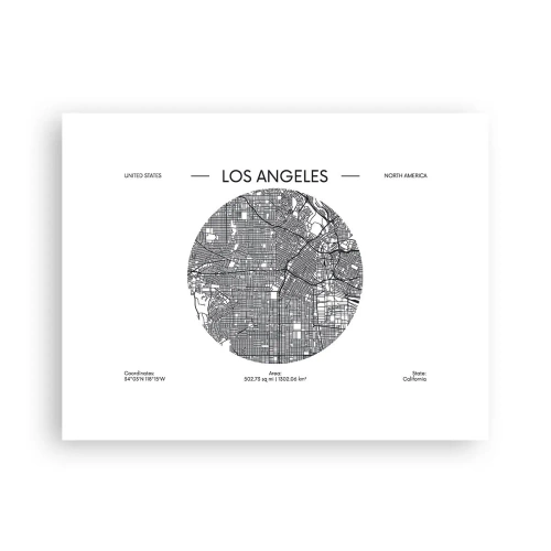 Affisch - Los Angeles anatomi - 40x30 cm