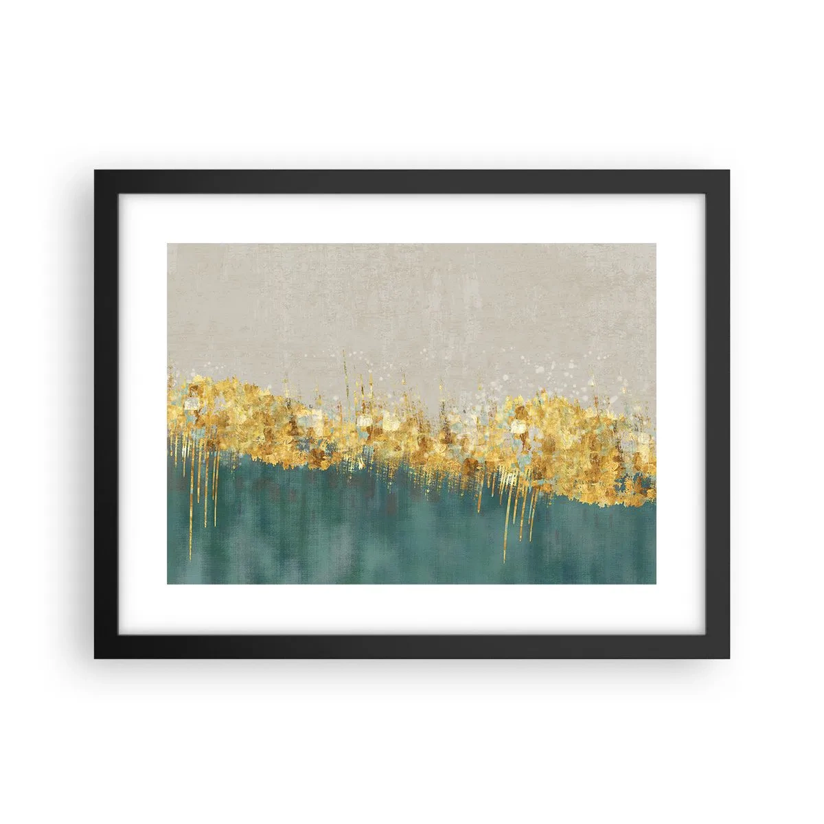 Affisch i svart ram - Den gyllene gränsen - 40x30 cm