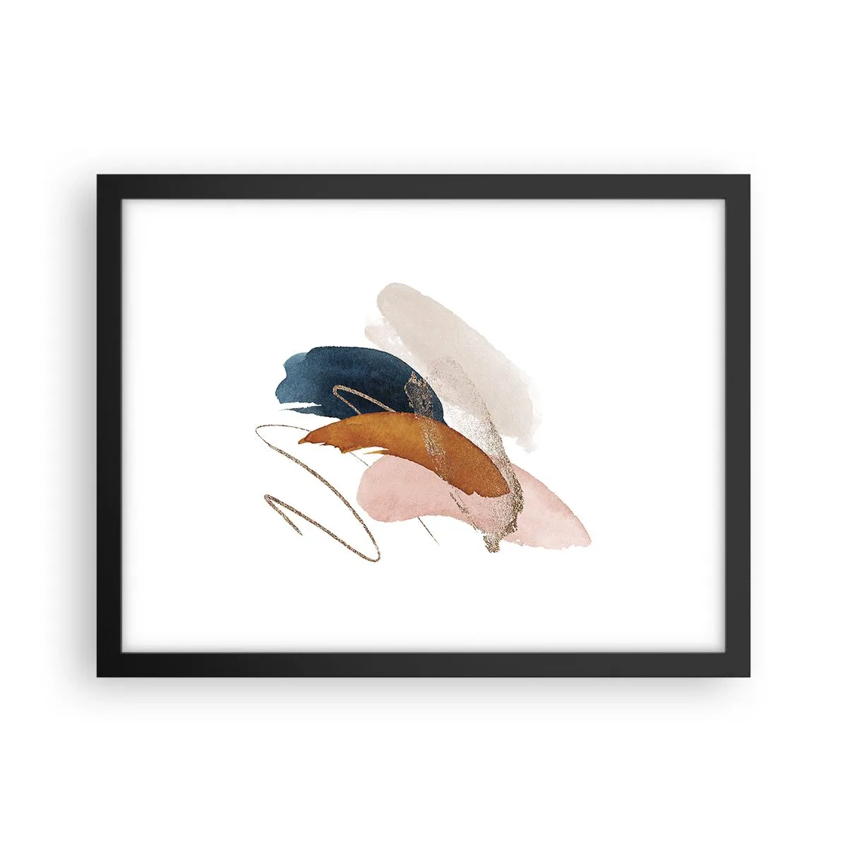 Affisch i svart ram - Bevingad komposition - 40x30 cm