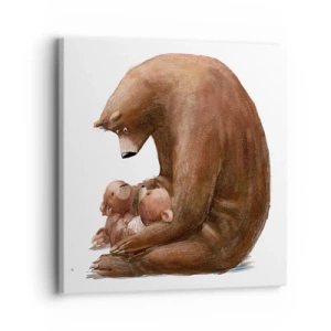 Canvastavla - Bild på duk - Söta drömmar, barn - 30x30 cm