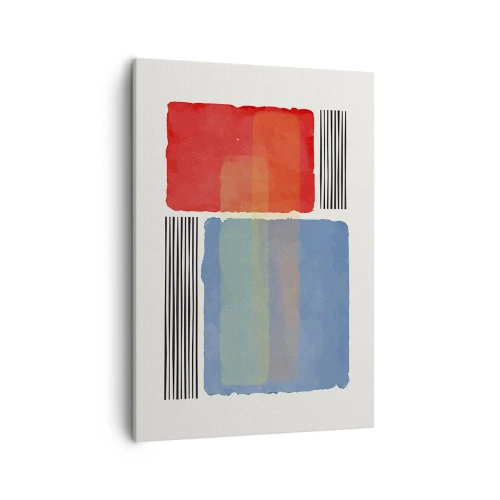 Canvastavla - Bild på duk - Geometrins anda  - 50x70 cm