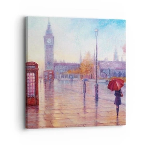 Canvastavla - Bild på duk - Höstdag i London - 30x30 cm