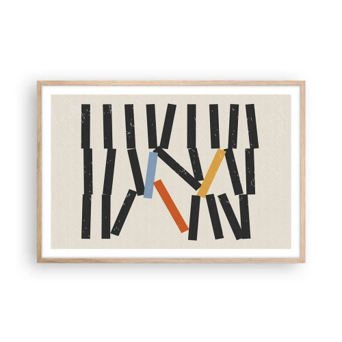 Affisch i ram av ljusek - Domino - komposition - 91x61 cm