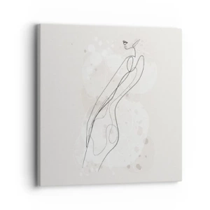 Canvastavla - Bild på duk - Blicken går vilse - 30x30 cm