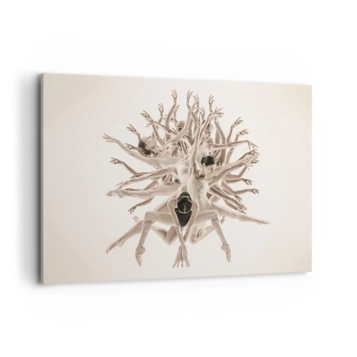 Canvastavla - Bild på duk - Blommar i dansen - 120x80 cm