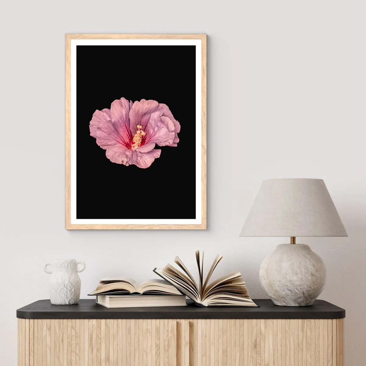 Affisch i ram av ljusek - Rakt till hjärtat - 40x50 cm