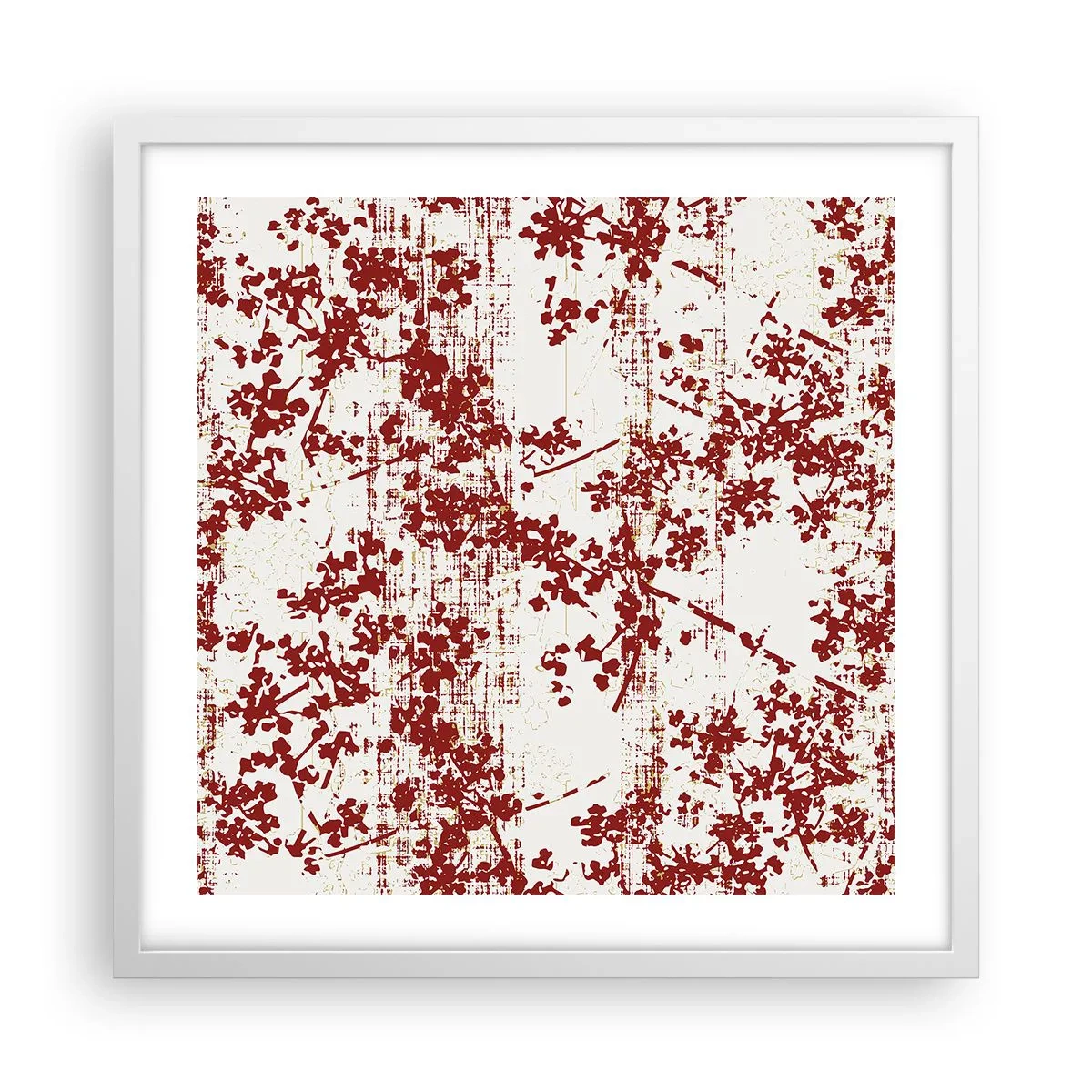 Affisch i vit ram - Som en gammal percale - 50x50 cm
