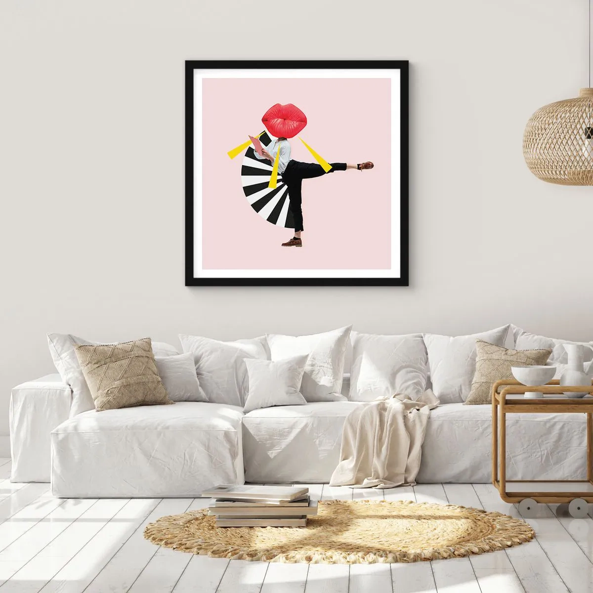 Affisch i svart ram - Surrealistisk pop-art - 30x30 cm