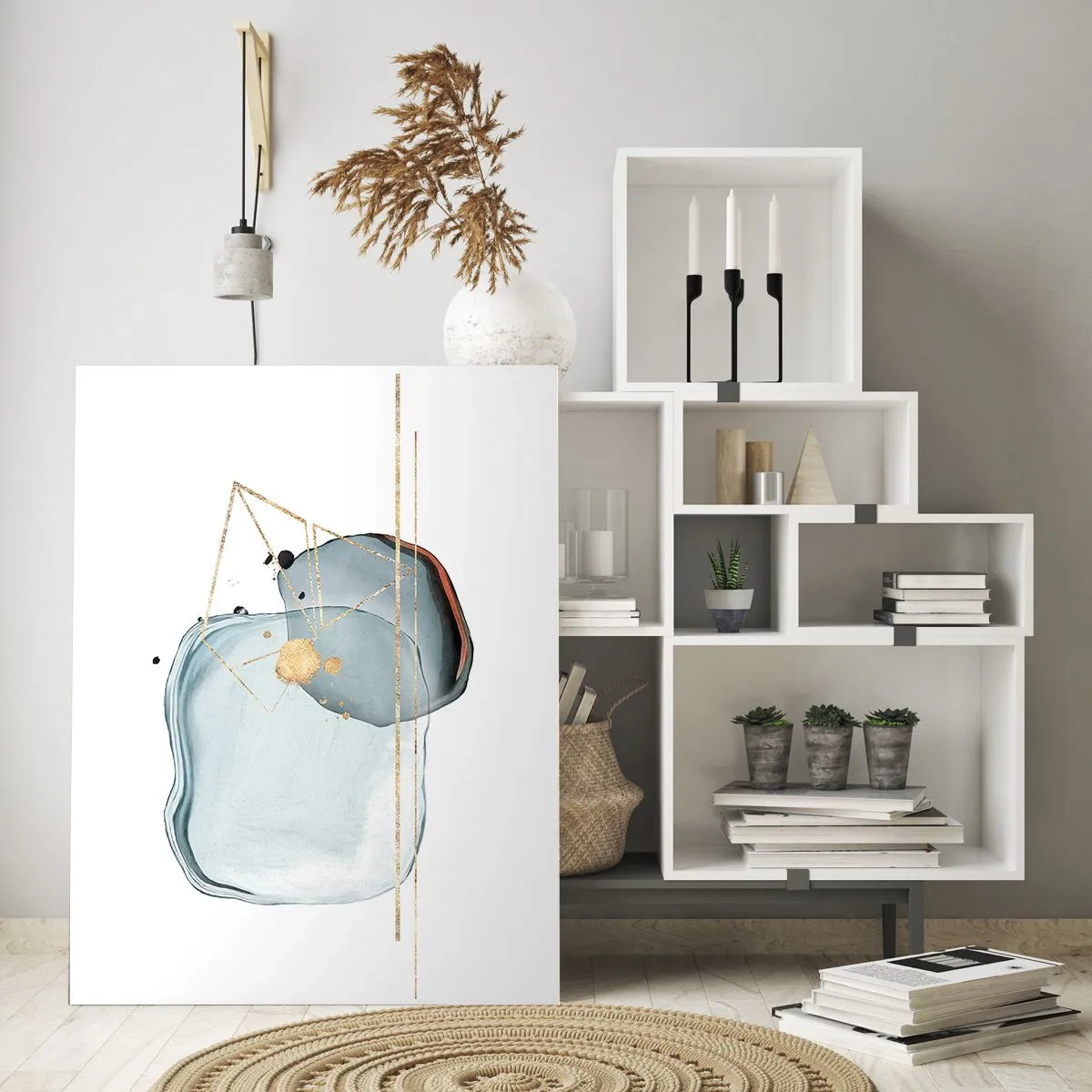 Glastavla - Bild på glas - En studie av droppar - 70x100 cm