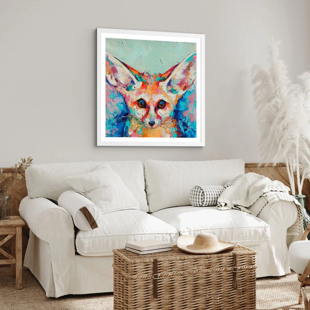 Affisch i vit ram - Är ni redo för mig? - 30x30 cm