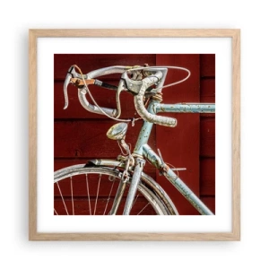 Affisch i ram av ljusek - Skapad för segrar - 40x40 cm