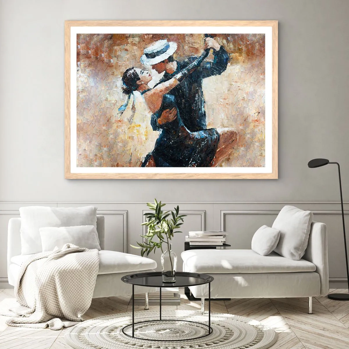 Affisch i ram av ljusek - A la Rudolf Valentino - 100x70 cm