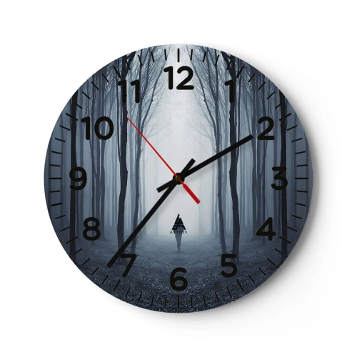 Väggklocka - Klocka på glas - Och allt är enkelt och klart - 30x30 cm