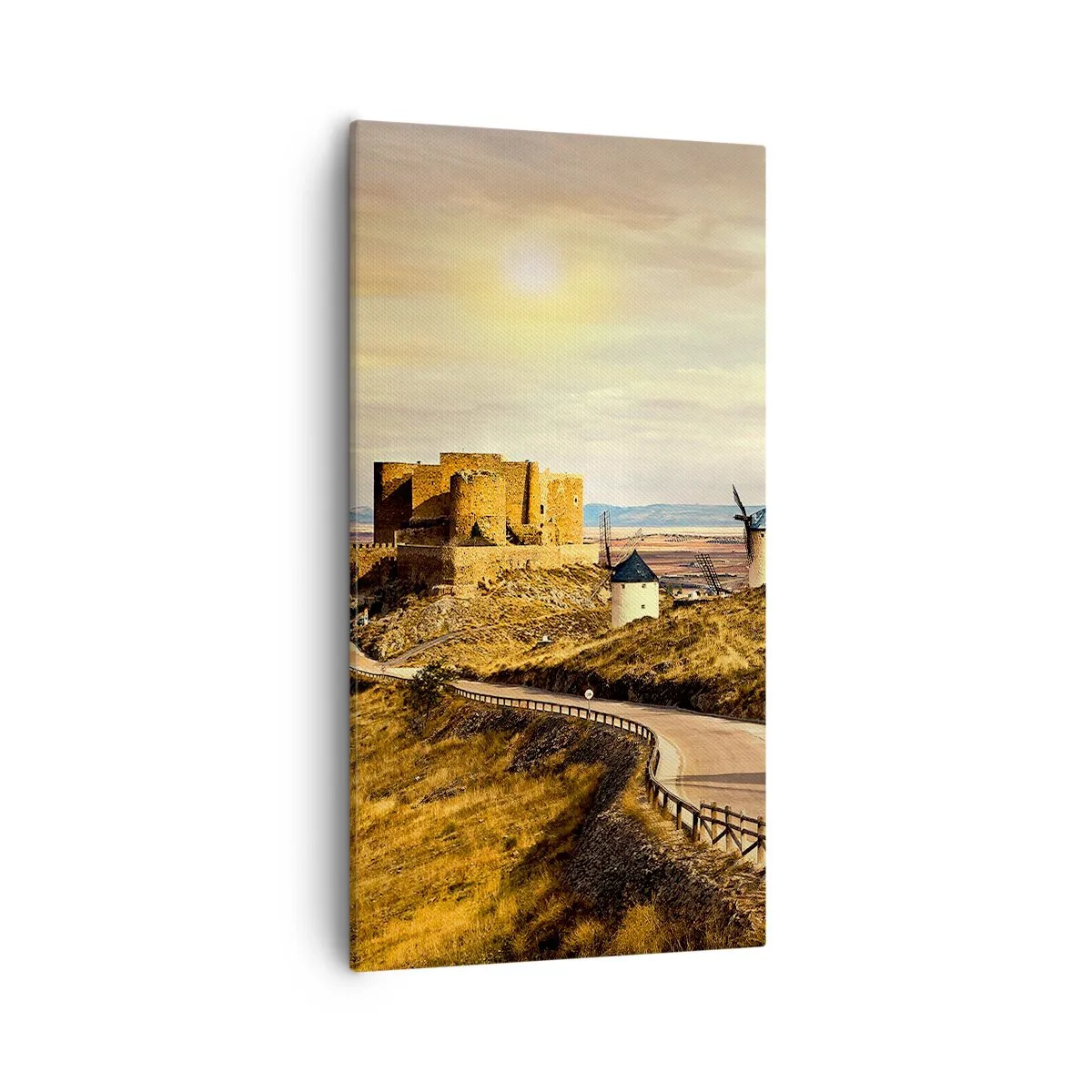 Canvastavla - Bild på duk - Don Quixote kommer snart - 55x100 cm