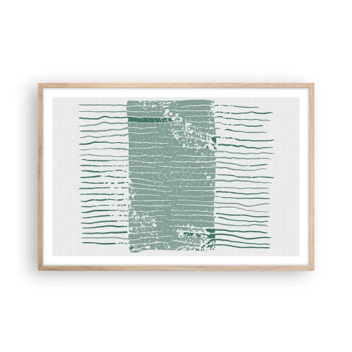 Affisch i ram av ljusek - Marin abstraktion - 91x61 cm
