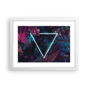 Affisch i vit ram - Trädgård i retrostil - 40x30 cm