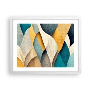 Affisch i vit ram - Rytm och vågrörelse - 50x40 cm