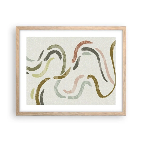 Affisch i ram av ljusek - Abstraktionens glada dans - 50x40 cm
