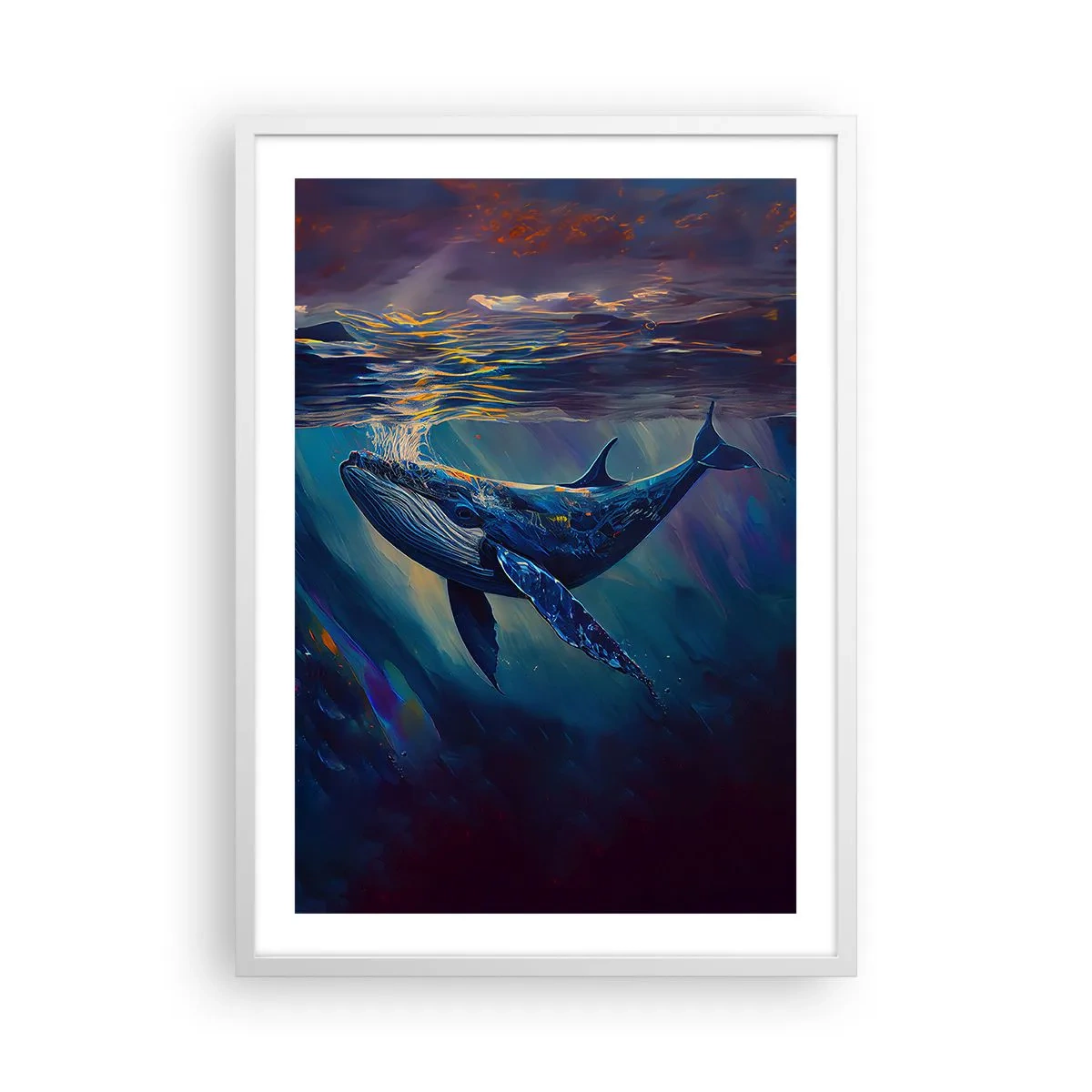 Affisch i vit ram - Välkommen till min värld - 50x70 cm