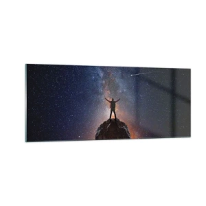 Glastavla - Bild på glas - Kraften är med mig! - 100x40 cm
