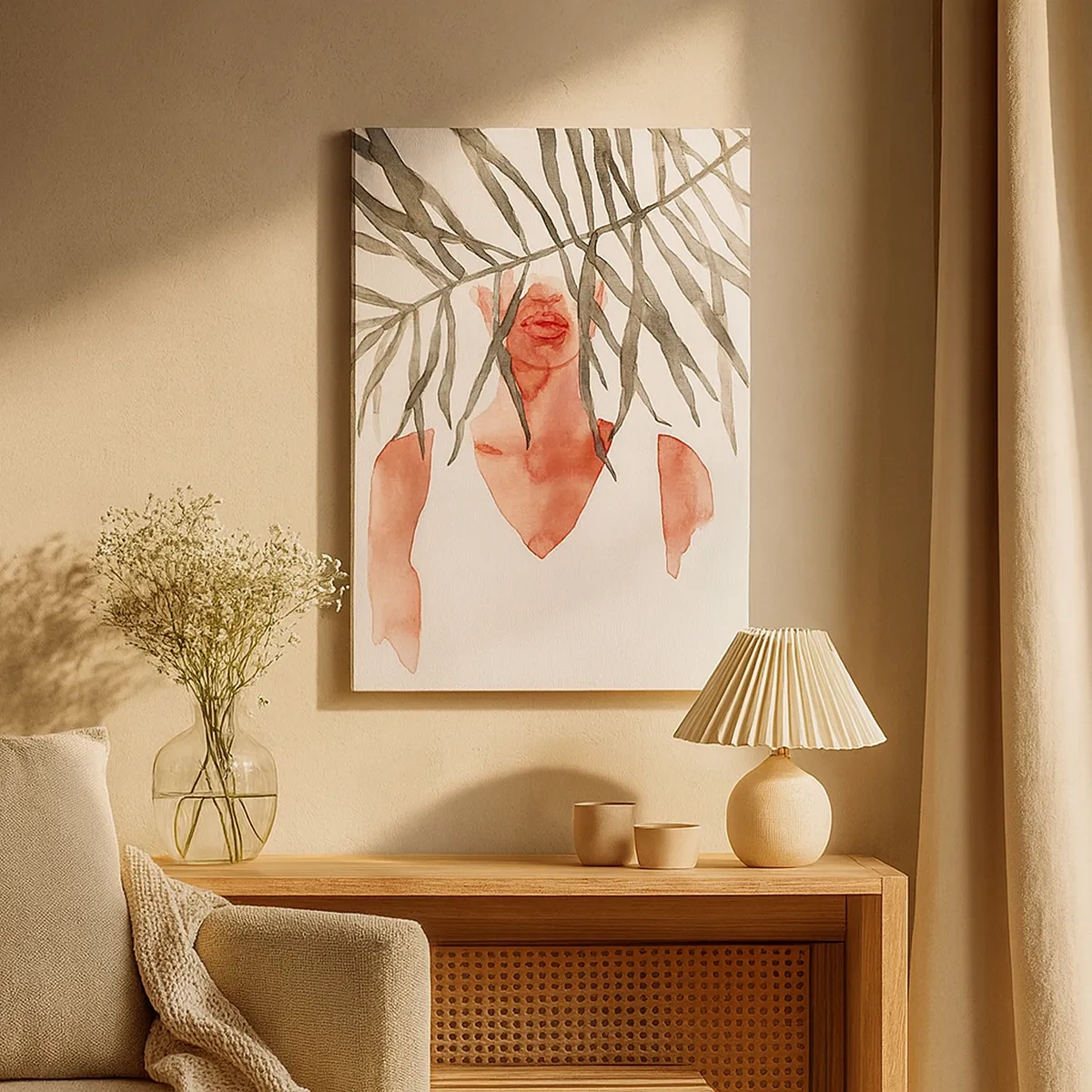 Canvastavla - Bild på duk - Tropikens dam - 50x70 cm