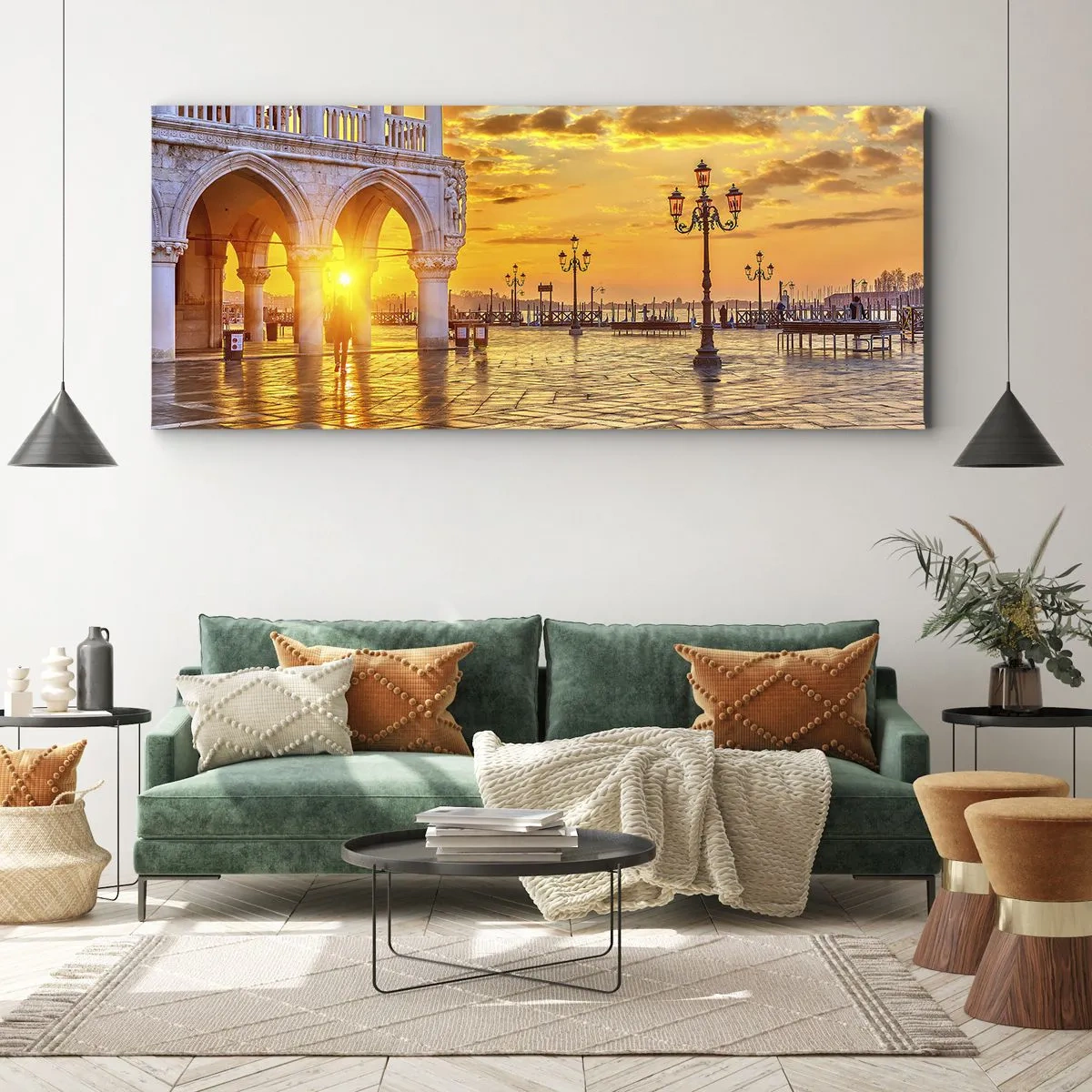 Canvastavla - Bild på duk - Var är alla? - 140x50 cm