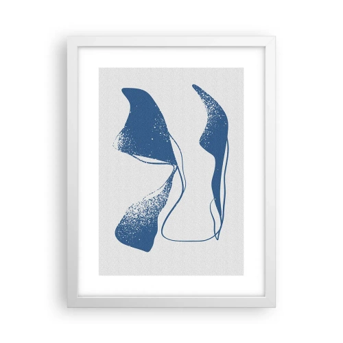 Affisch i vit ram - Bevingad abstraktion - 30x40 cm