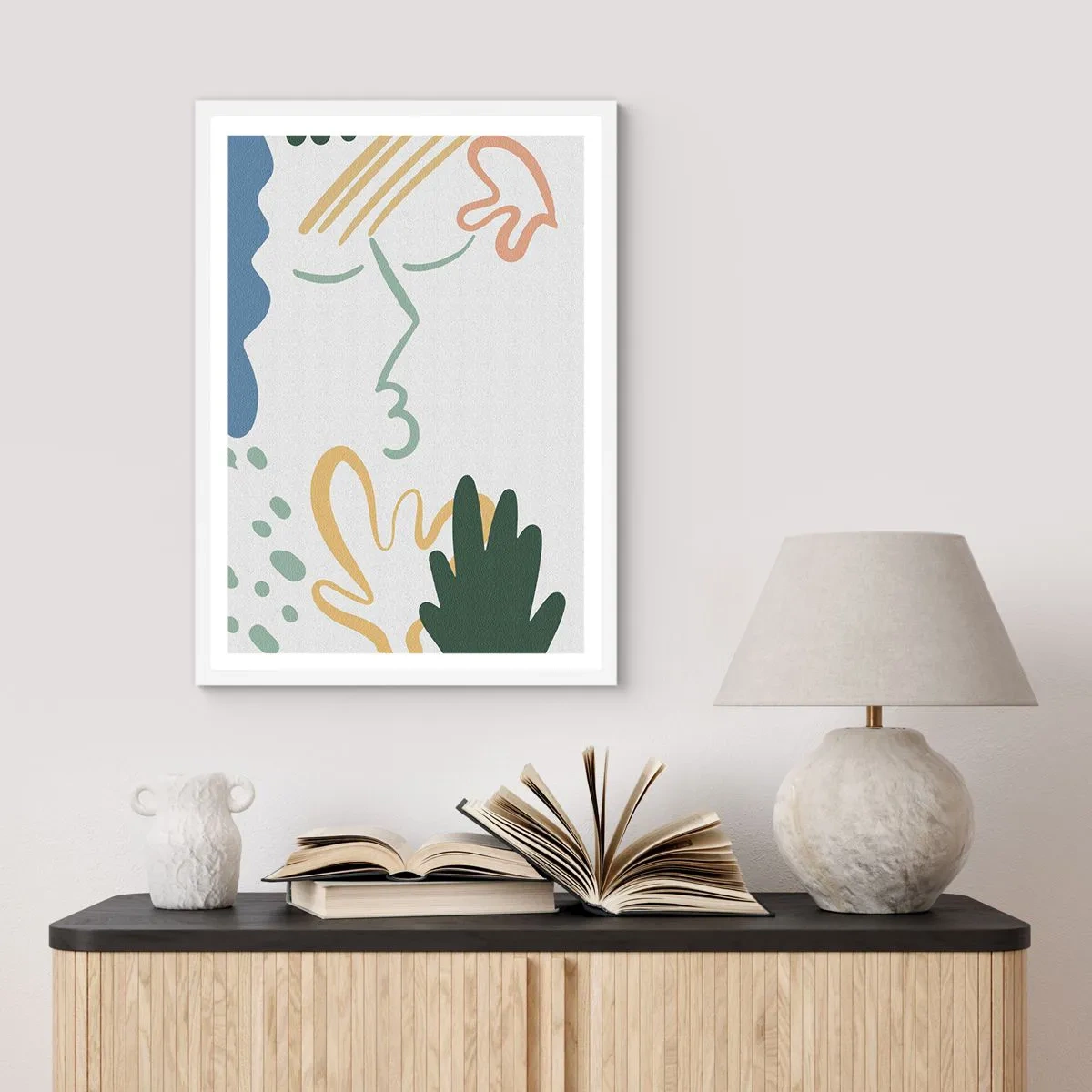 Affisch i vit ram - En kyss av blommor - 61x91 cm