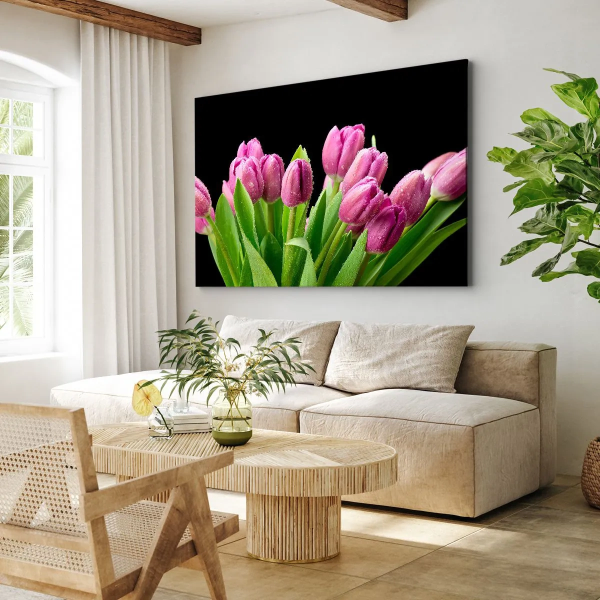 Canvastavla - Bild på duk - Vårens lila glädje - 120x80 cm