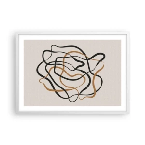 Affisch i vit ram - Allt har gått fel - 70x50 cm