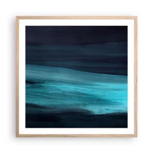 Affisch i ram av ljusek - Flyt med strömmen - 60x60 cm