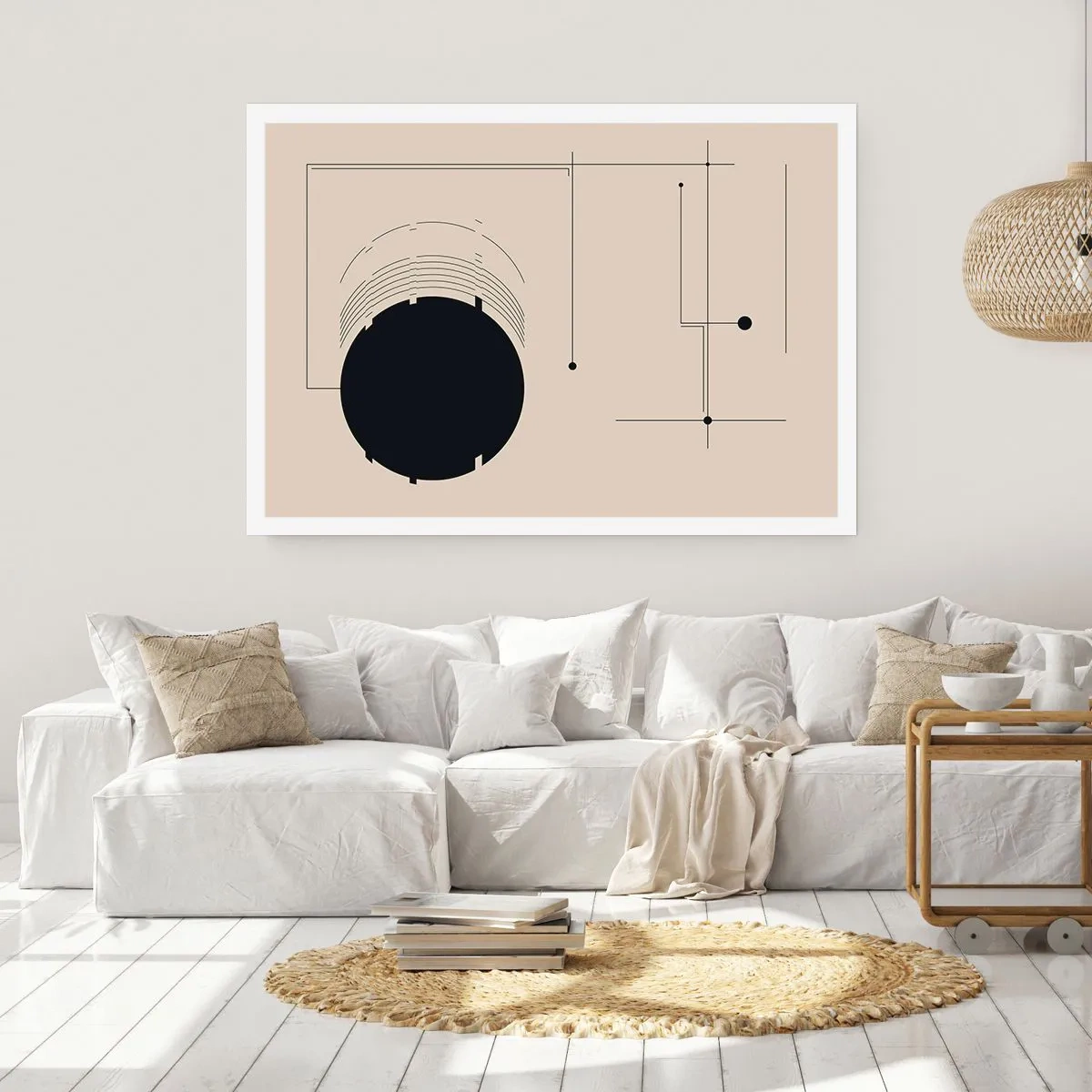 Affisch - Fjädrande och dynamisk komposition - 100x70 cm