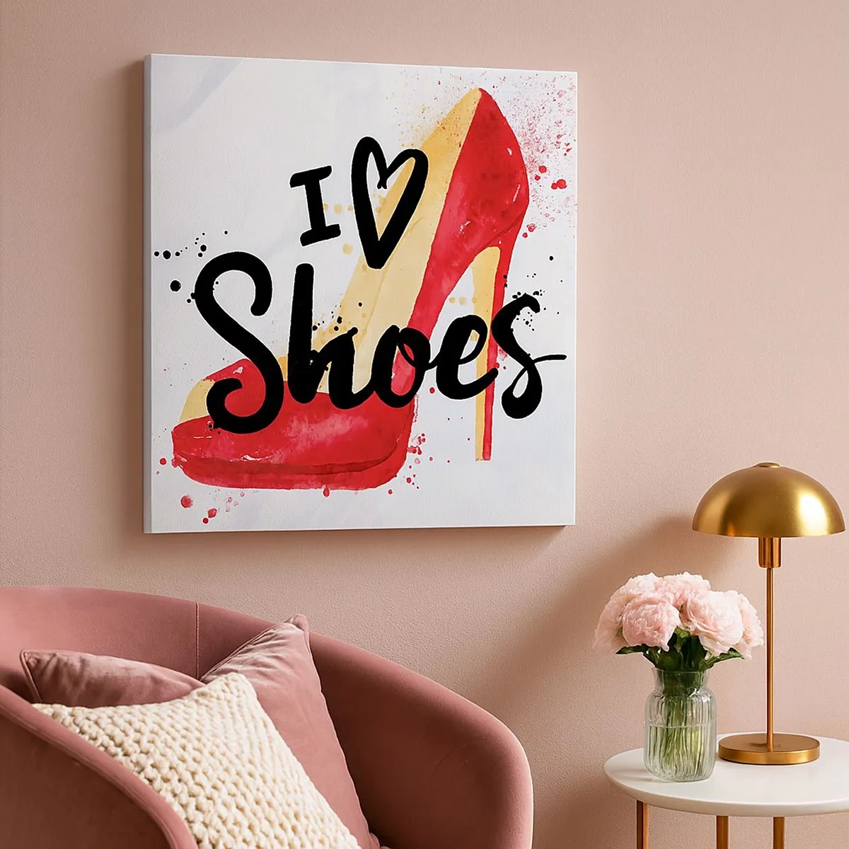 Canvastavla - Bild på duk - Kärlek har flera namn - 30x30 cm