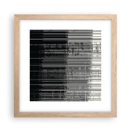 Affisch i ram av ljusek - Vågor och vibrationer - 30x30 cm