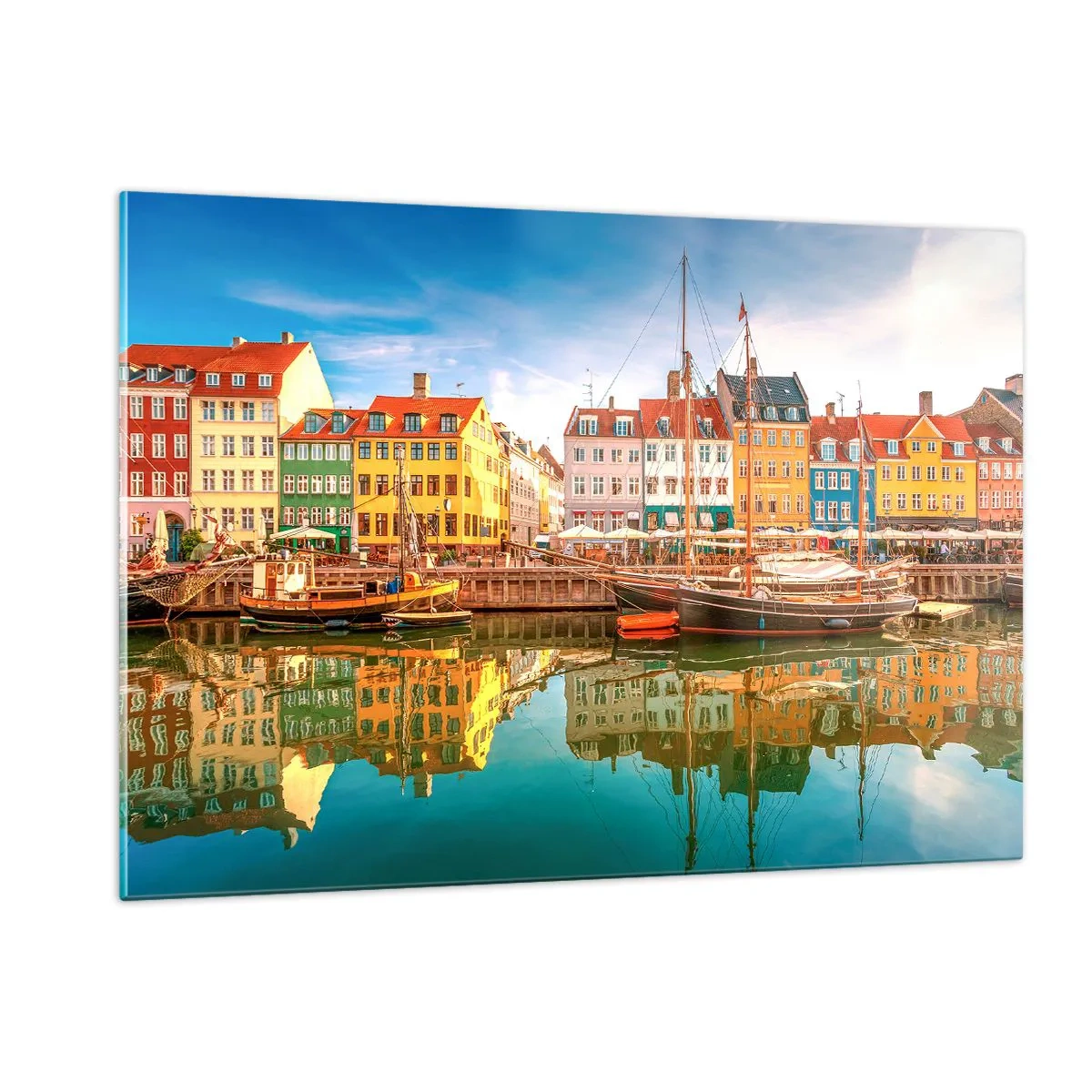 Glastavla - Bild på glas - Vid spegelklart vatten - 120x80 cm