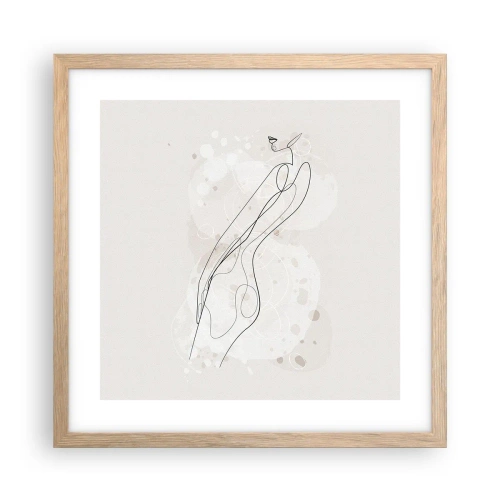 Affisch i ram av ljusek - Blicken går vilse - 40x40 cm