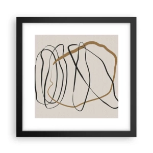 Affisch i svart ram - Komposition: besittande dans - 30x30 cm
