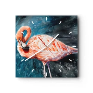 Väggklocka - Klocka på glas - Dekorativt till sin natur - 30x30 cm