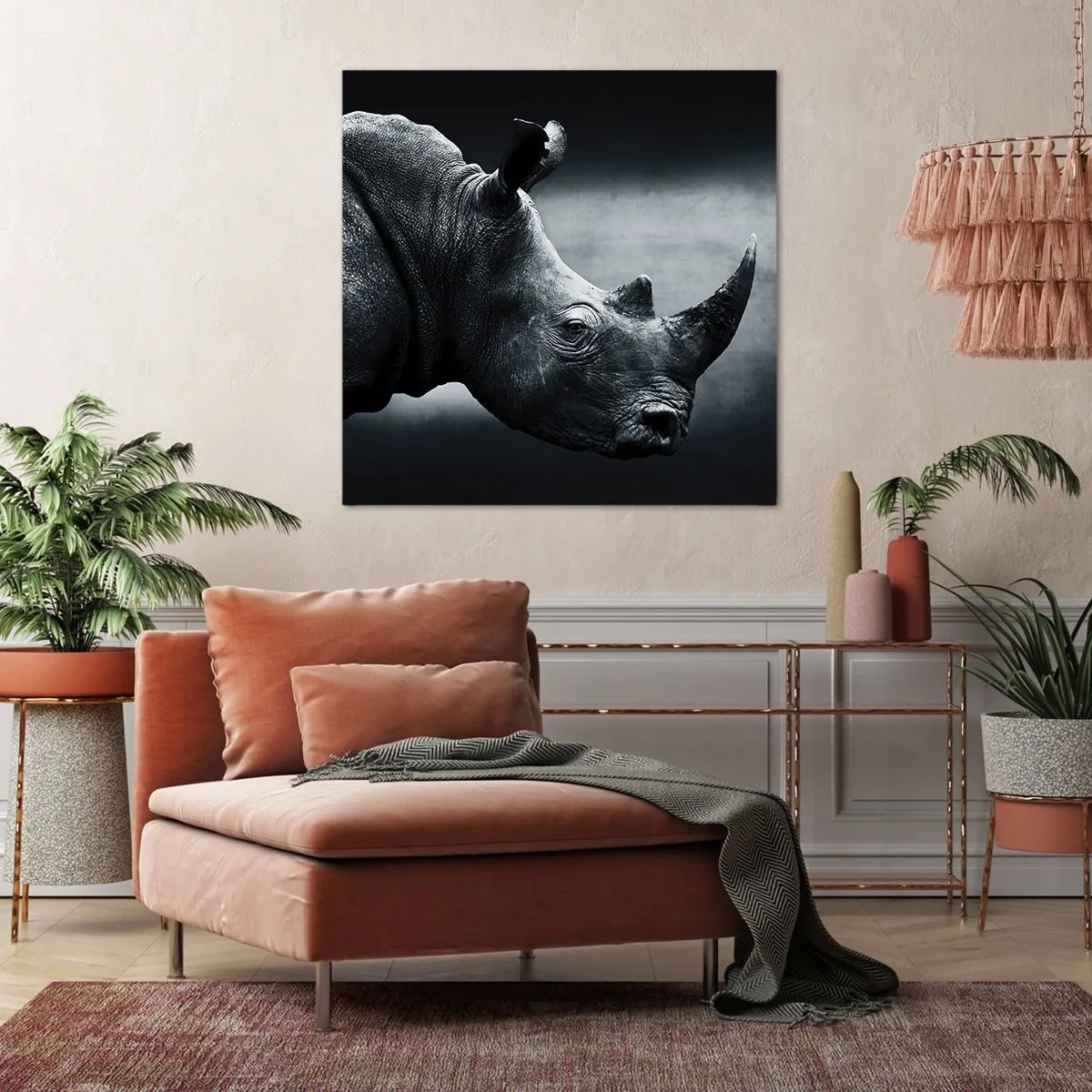 Canvastavla - Bild på duk - Höger profil - 40x40 cm