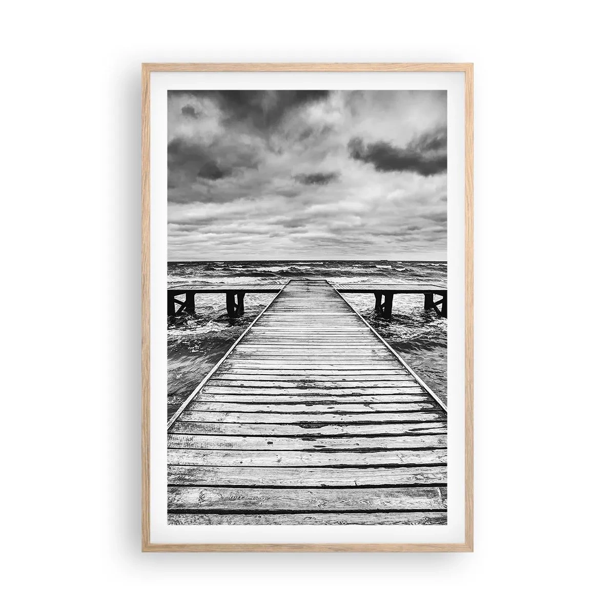 Affisch i ram av ljusek - Jag väntar på vind som blåser bort... - 61x91 cm