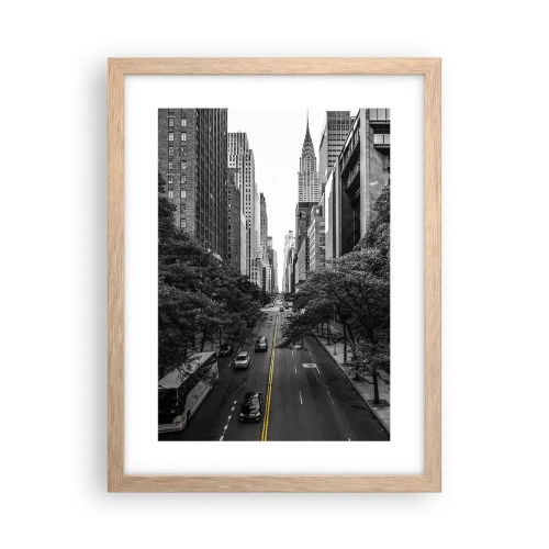 Affisch i ram av ljusek - En morgon i New York - 30x40 cm