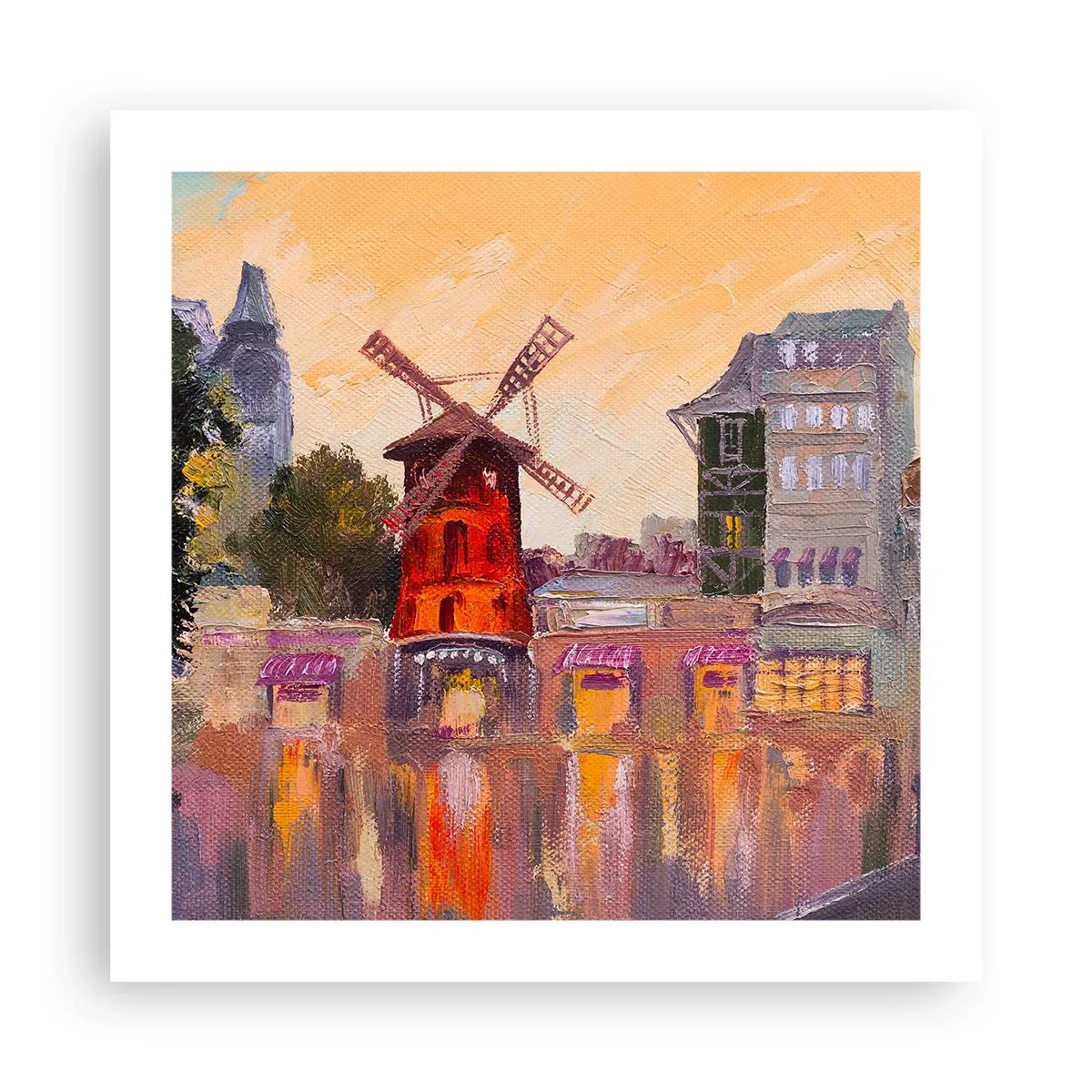 Affisch - Ikoner av Paris – Moulin Rouge - 50x50 cm