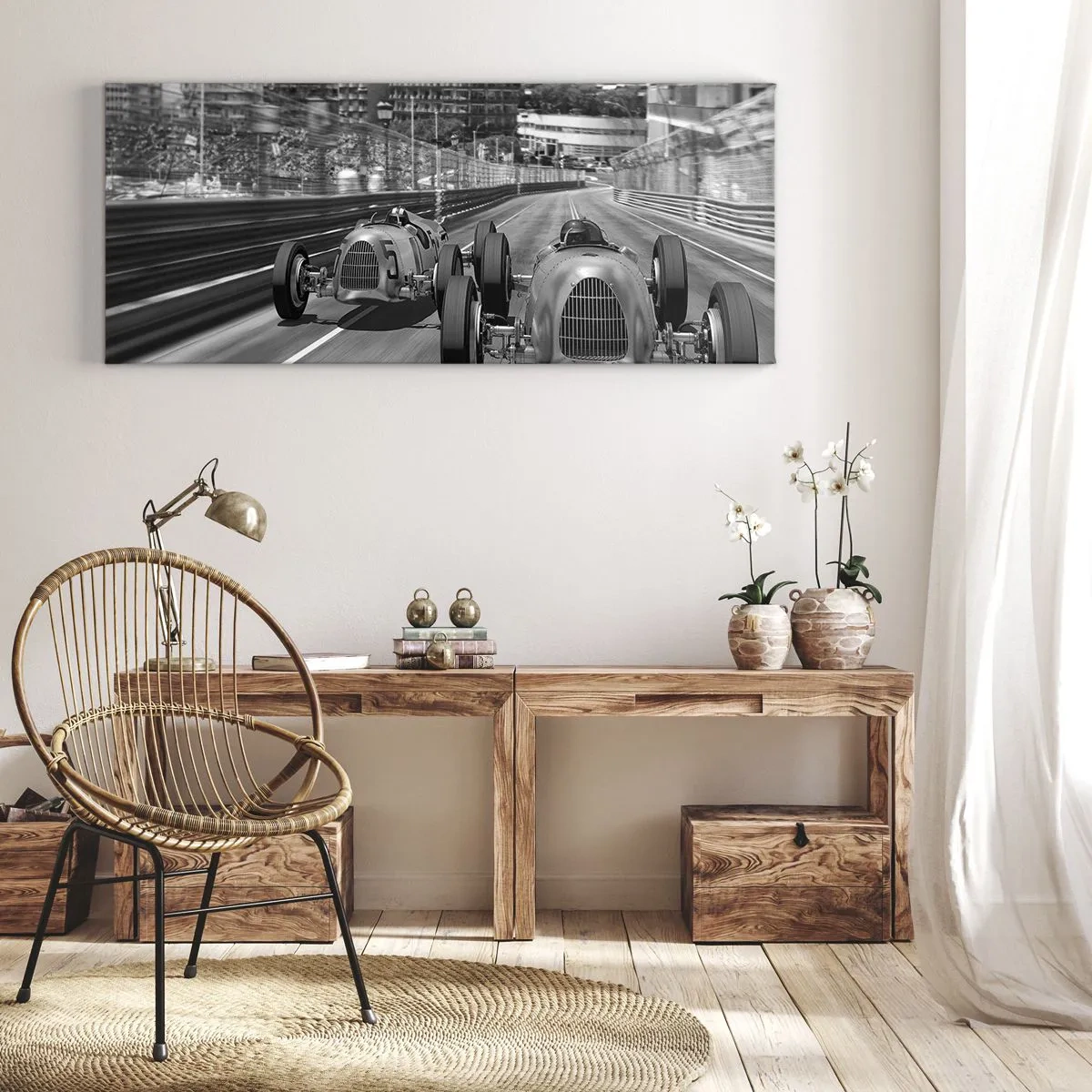 Canvastavla - Bild på duk - För länge sedan i Monte Carlo - 140x50 cm