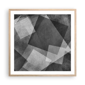 Affisch i ram av ljusek - Den eviga symbolen för hållbarhet och ordning - 60x60 cm