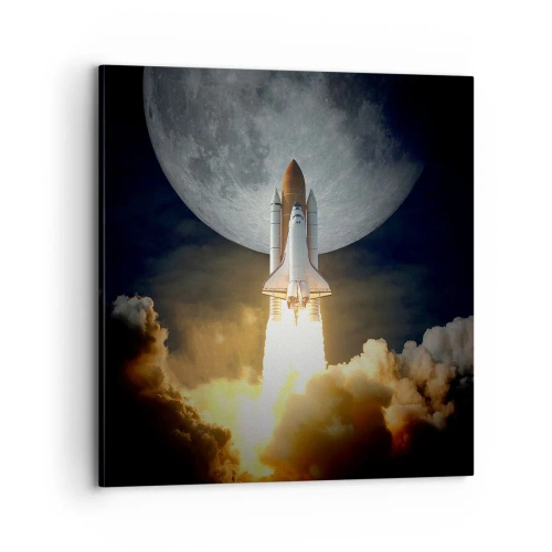Canvastavla - Bild på duk - Början på ett utomjordiskt äventyr - 70x70 cm
