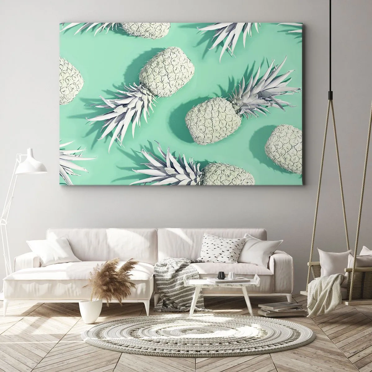 Canvastavla - Bild på duk - Passar utmärkt med mynta - 120x80 cm