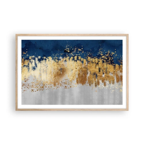 Affisch i ram av ljusek - Modern komposition med blixt - 91x61 cm