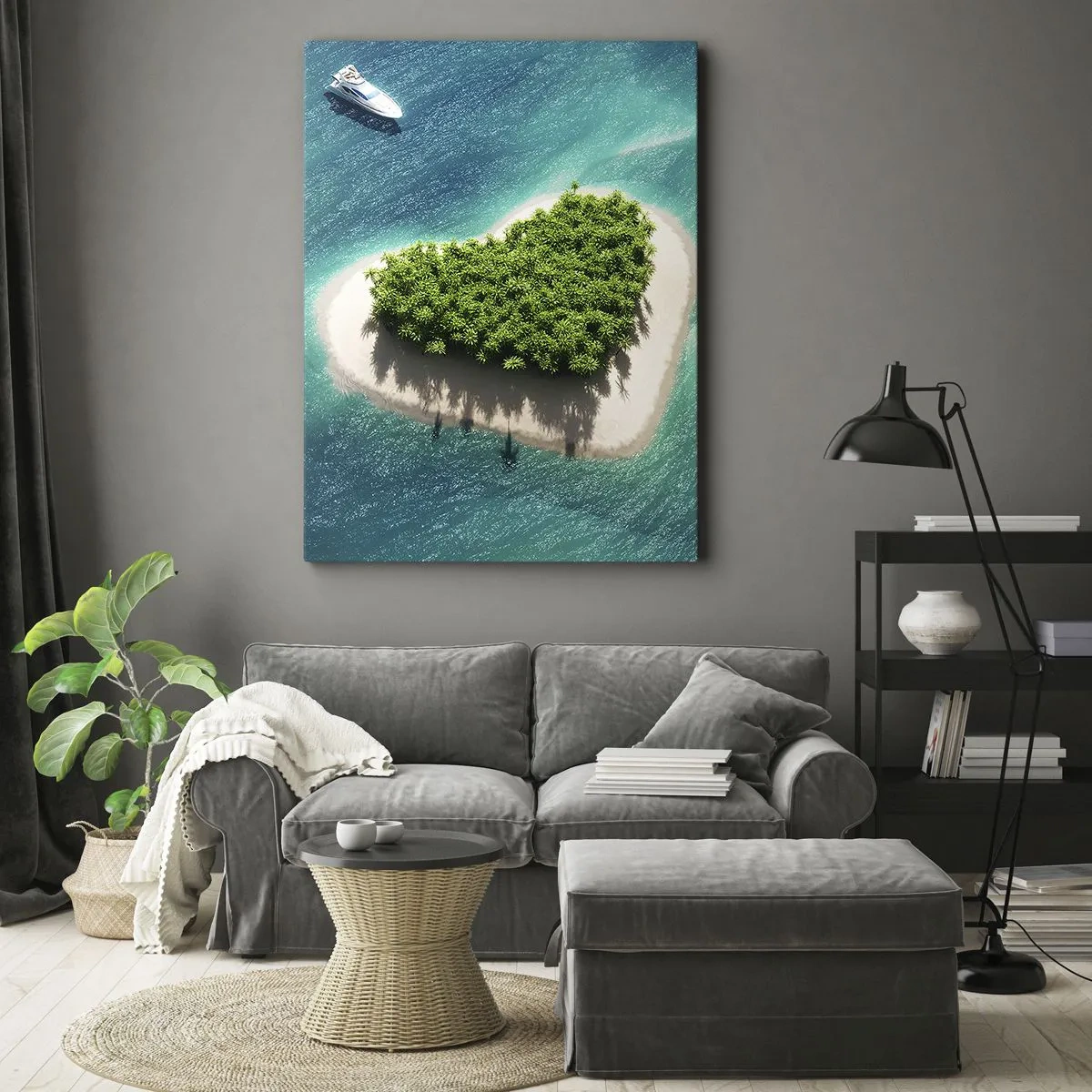Canvastavla - Bild på duk - Jag älskar sommar - 45x80 cm