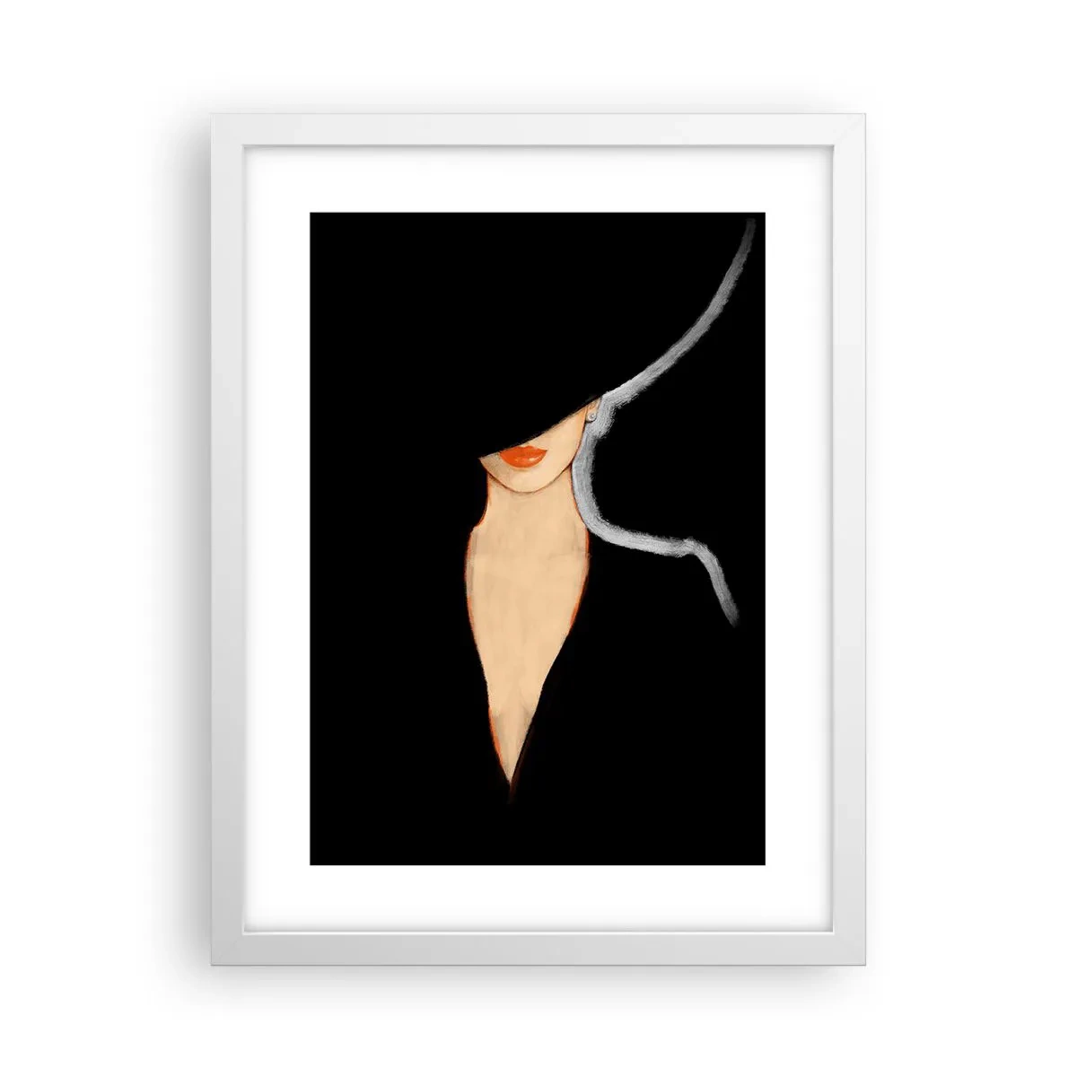 Affisch i vit ram - Elegans och stil - 30x40 cm